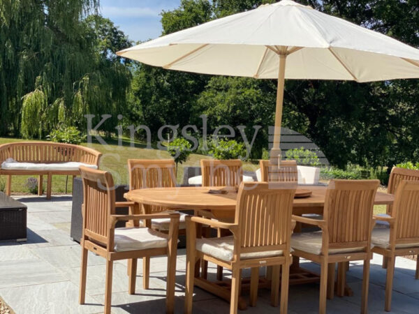 8 Seater Oval Extendable Garden Dining Set Fabulous Price