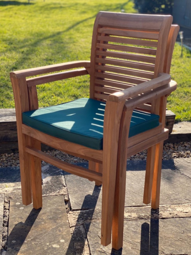 Teak deals stacking chairs