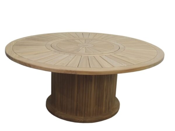 sunburst teak table