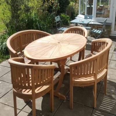 Oval Teak Garden Dining Table | 10 Seats | Unbeatable Price