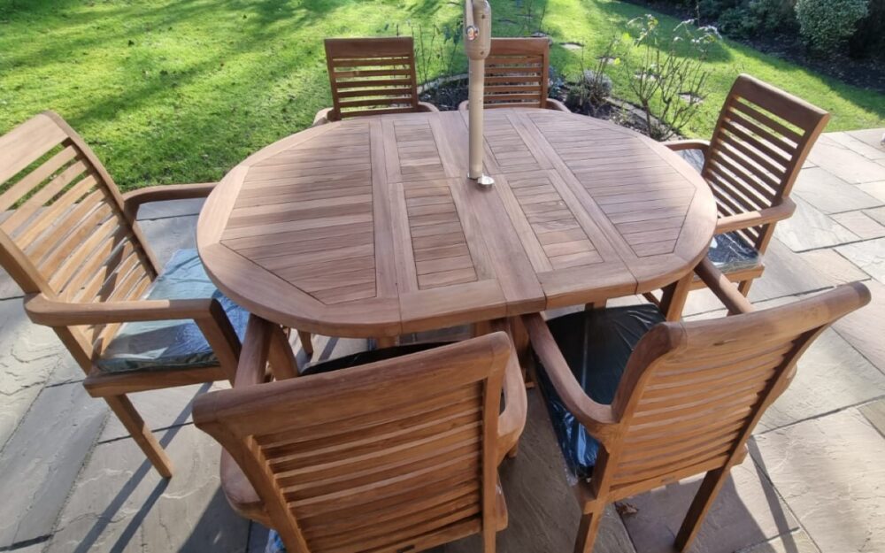 Superb Teak Garden Dining Set | Seats 6 | Kingsley Smythe