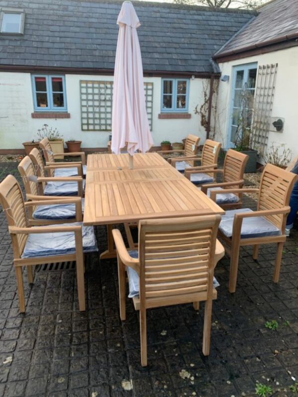 titcomb 10 seater dining set with cushions