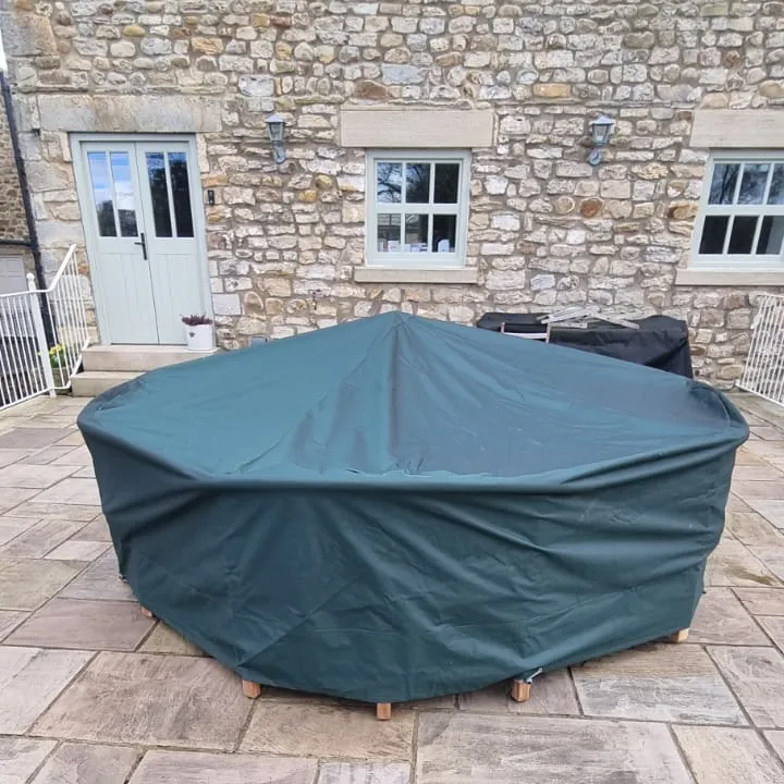 Prestige PVC-free Weather Cover (8 seats, circular) | Kingsley Smythe